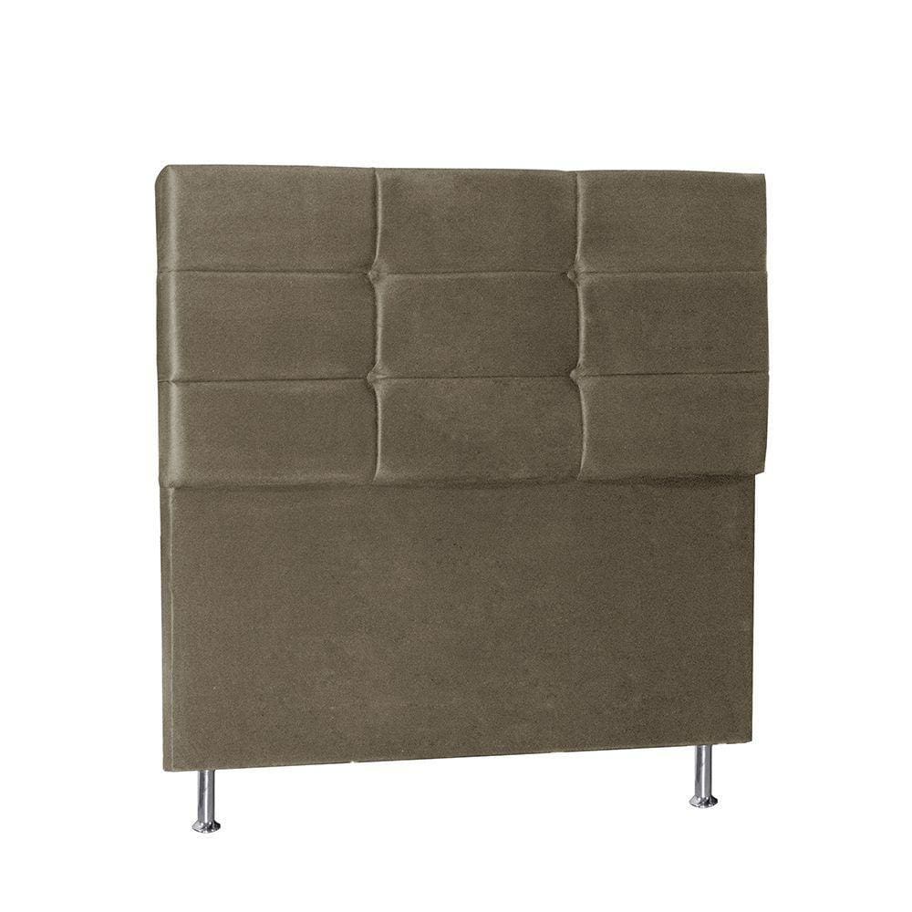 Cabeceira Casal 1,40m Toquio Suede Bege Dal Poz Estofados