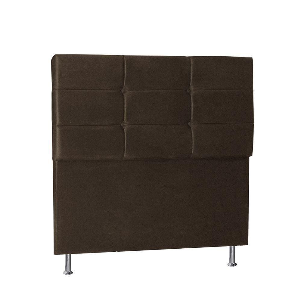Cabeceira Solteiro 0,90m Toquio Suede Marrom Dal Poz Estofados