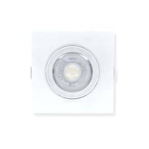 Spot Led Embutido 9W Bivolt Quadrado 3000K Branco Quente