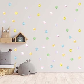 Adesivo De Parede Decorativo Bolinhas De Gude Mármore