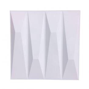 Placa Revestimento 3D Para Parede 50x50cm Ametista Ouro Fino Branco