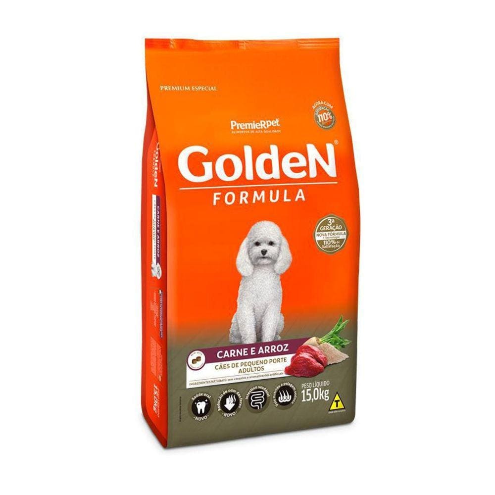 Racao golden formula mini bits caes adultos pequeno porte sabor carne e ...