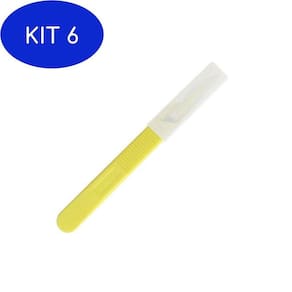 Kit 6 Cortador De Pestana Tipo Bisturi 160x20mm Bege