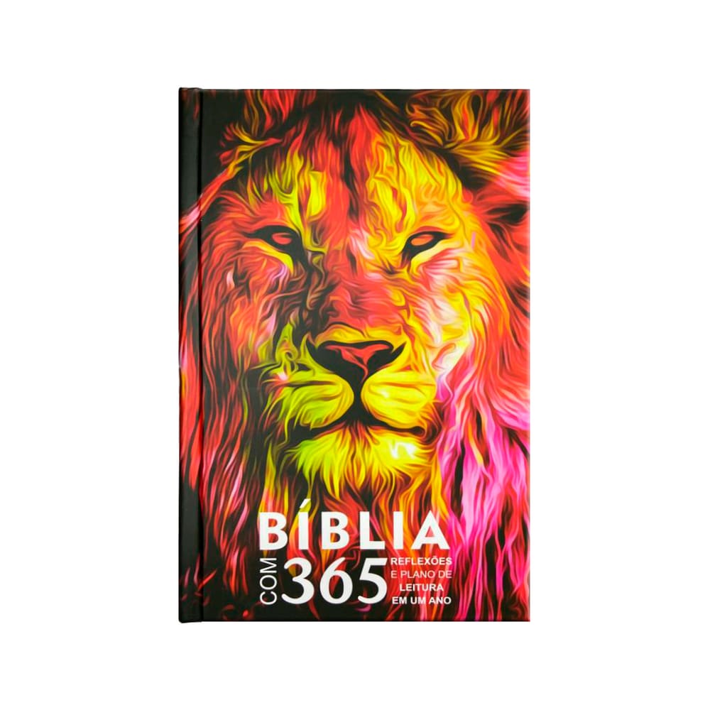 Bíblia Sagrada com 365 Reflexões e Plano de Leitura | Capa Dura | Leão Fogo