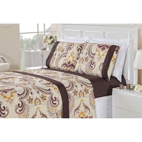 Jogo de Cama Naturalle Casal Solteiro 3 peças Tabaco