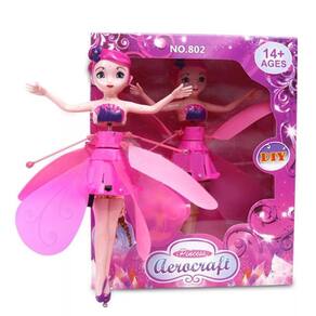Boneca Princesa Aerocraft Fada Voadora Rosa 19Cm Sensor Nº4