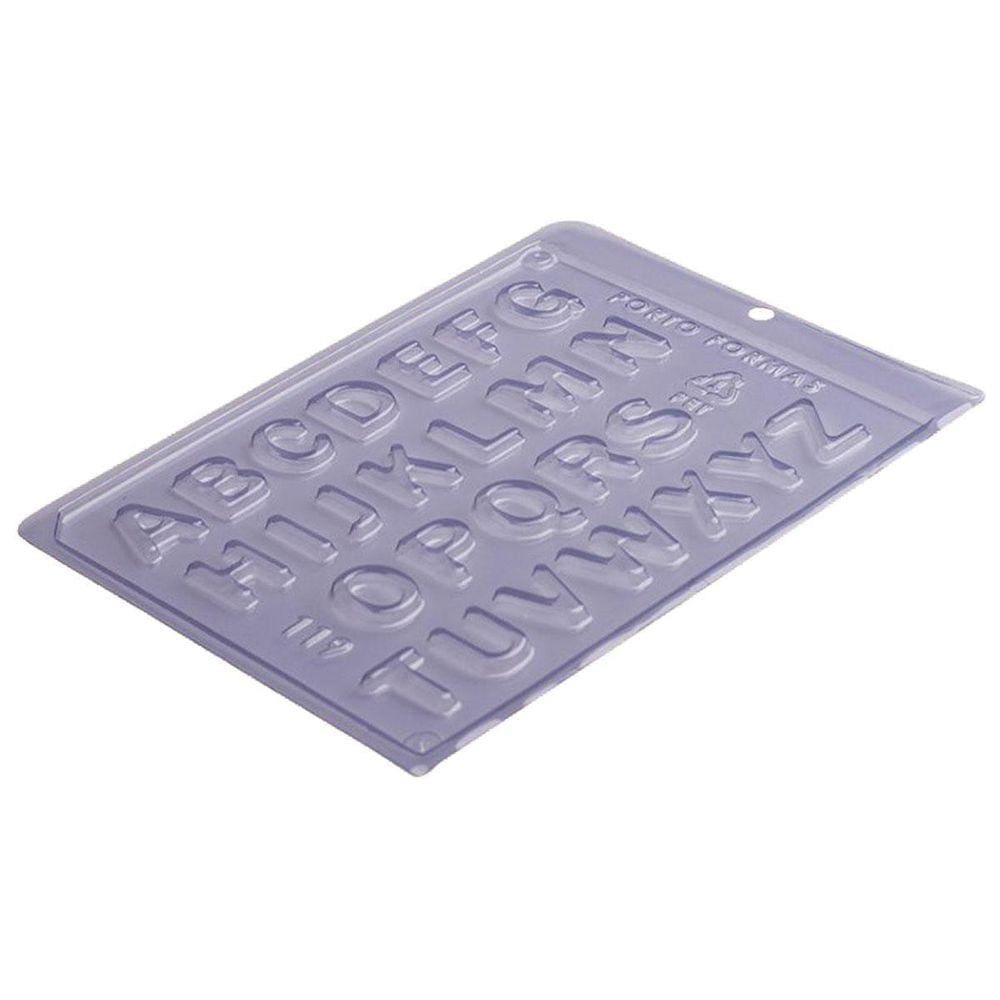 Kit 5 Forma De Acetato Alfabeto Letras Chocolate Confeitaria