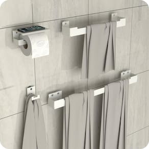 Kit Acessórios Para Banheiro Com Ventosa 4 Peças Branco ELG