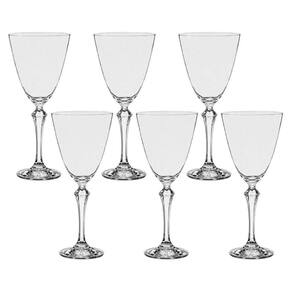 Jogo 6 Taças De Cristal Água 350 Ml Linha Elisabeth Bohemia