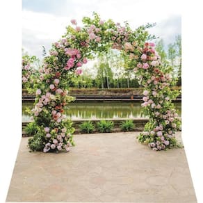 Fundo Fotográfico Em Tecido Newborn Arco Floral 1,50X2,20
