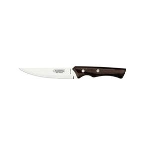 Faca para Churrasco Jumbo Tramontina Lâmina em Aço Inox e Cabo Madeira Tratada Polywood Castanho 5" Tramontina