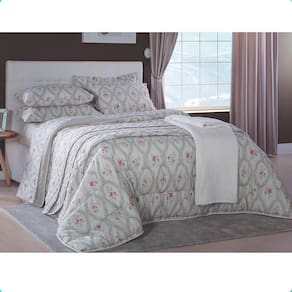 Jogo de Cama Casal Duplo 4 peças 250x220cm 140 Fios Camafeu Realce Premium