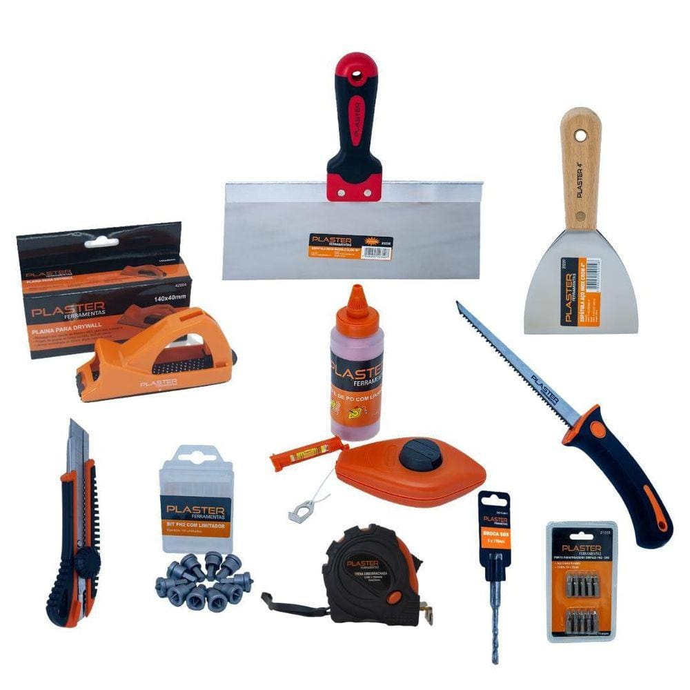 Kit Para Gesseiro Drywall Plaster Com 10 Peças