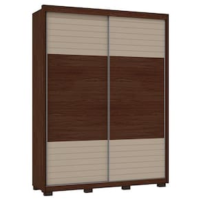 Guarda Roupa Casal Confort 2 Portas 3 Gavetas Marrom Caemmun