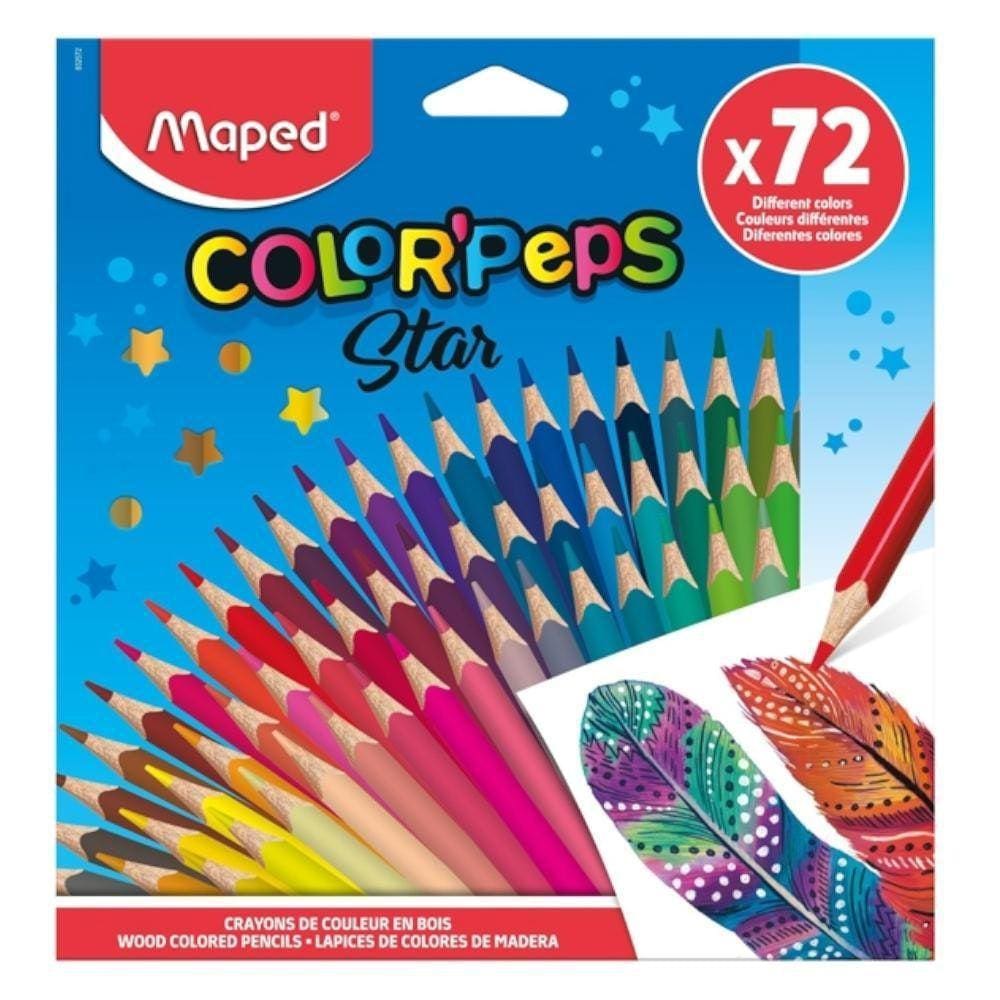 Lápis De Cor 72 Cores Triangular Maped Color Peps Star
