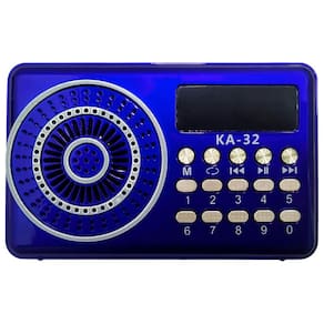 Rádio Pequeno E Portátil Com Fm/Usb/Sd/Bt Kapbom Ka-32 Azul