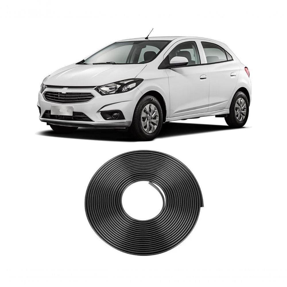 Borracha Protetora Borda Porta Preta Prisma 4 Porta 10M 7X14