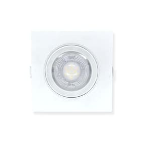 Spot Led Embutido 9W Bivolt Quadrado 3000K Branco Quente