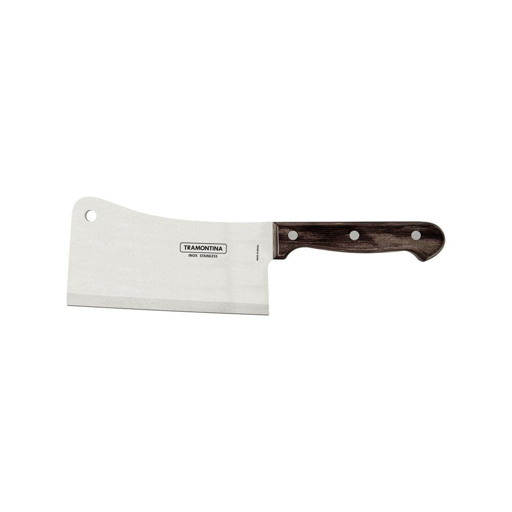 Cutelo Tramontina Polywood com Lâmina em Aço Inox e Cabo de Madeira Castanho 6” Tramontina