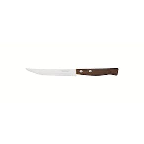 Conjunto de Facas para Churrasco e Frutas Tramontina Tradicional com Lâminas em Aço Inox e Cabos de Madeira Natural 3 Peças Tramontina