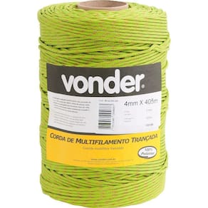 Corda Multifilamento Trançada 8,0mm 11,0kg 228 Metros Verde