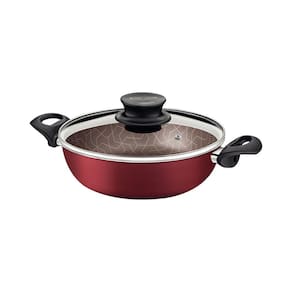 Fritadeira Multiuso Tramontina Paris Antiaderente Starflon Max Vermelho com Tampa de Vidro 24 cm 2,8 Tramontina