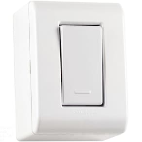 Caixa de Sobrepor com 1 Interruptor Simples 10 A 250 V Tramontina LizFlex Branca Tramontina