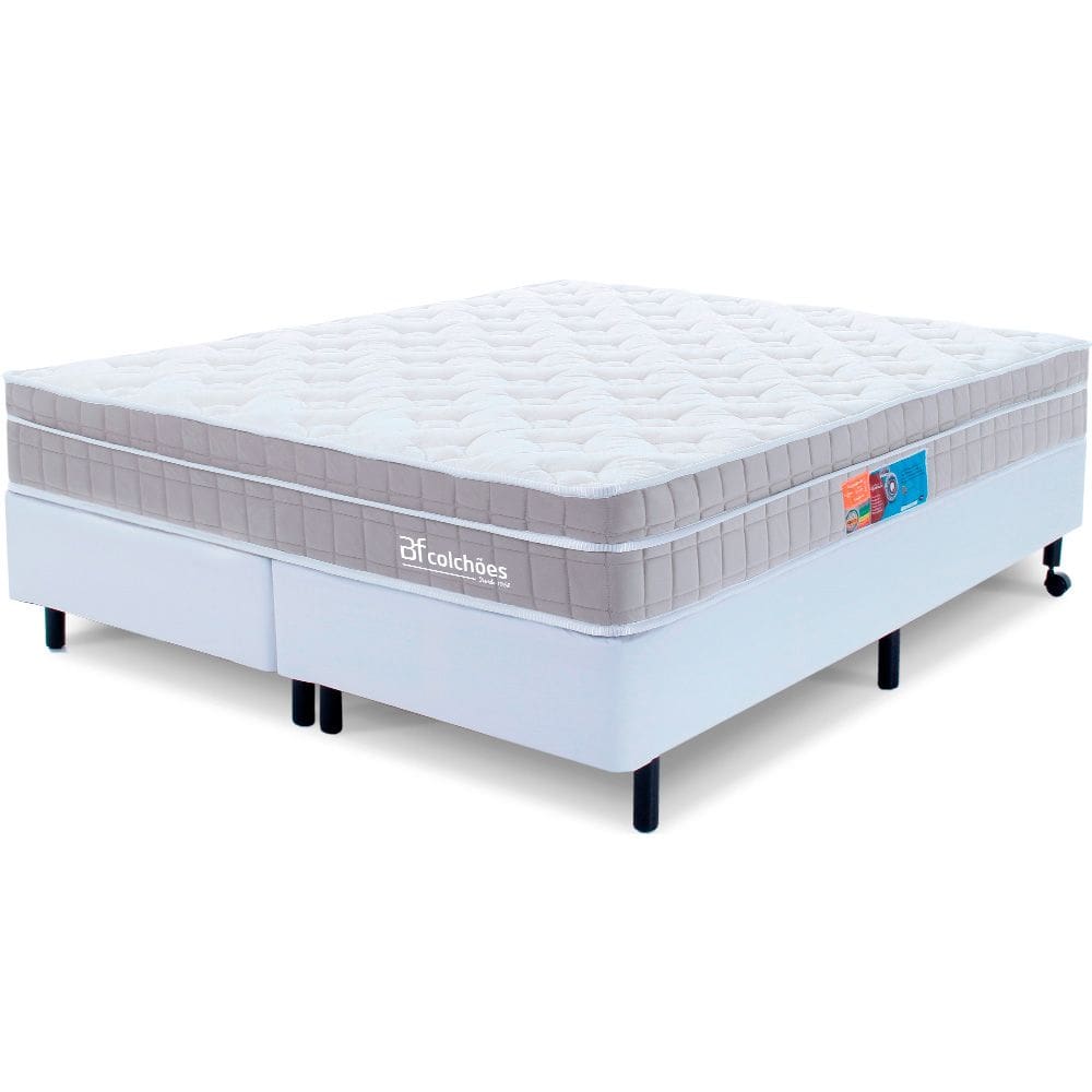 Cama Box com Queen Premium Molas Ensacadas com Espuma D33 Astronasa 158x198cm BF Colchões