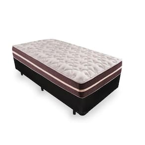 Cama Box Solteiro 88 Tecido Sintético Preto com Colchão Little Angel - Bello Box - Mola Superlastic 62x88x188