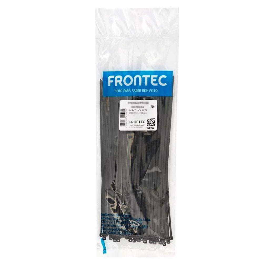 Abraçadeira NYLON 3,7 X 300MM Preta Frontec 100UN