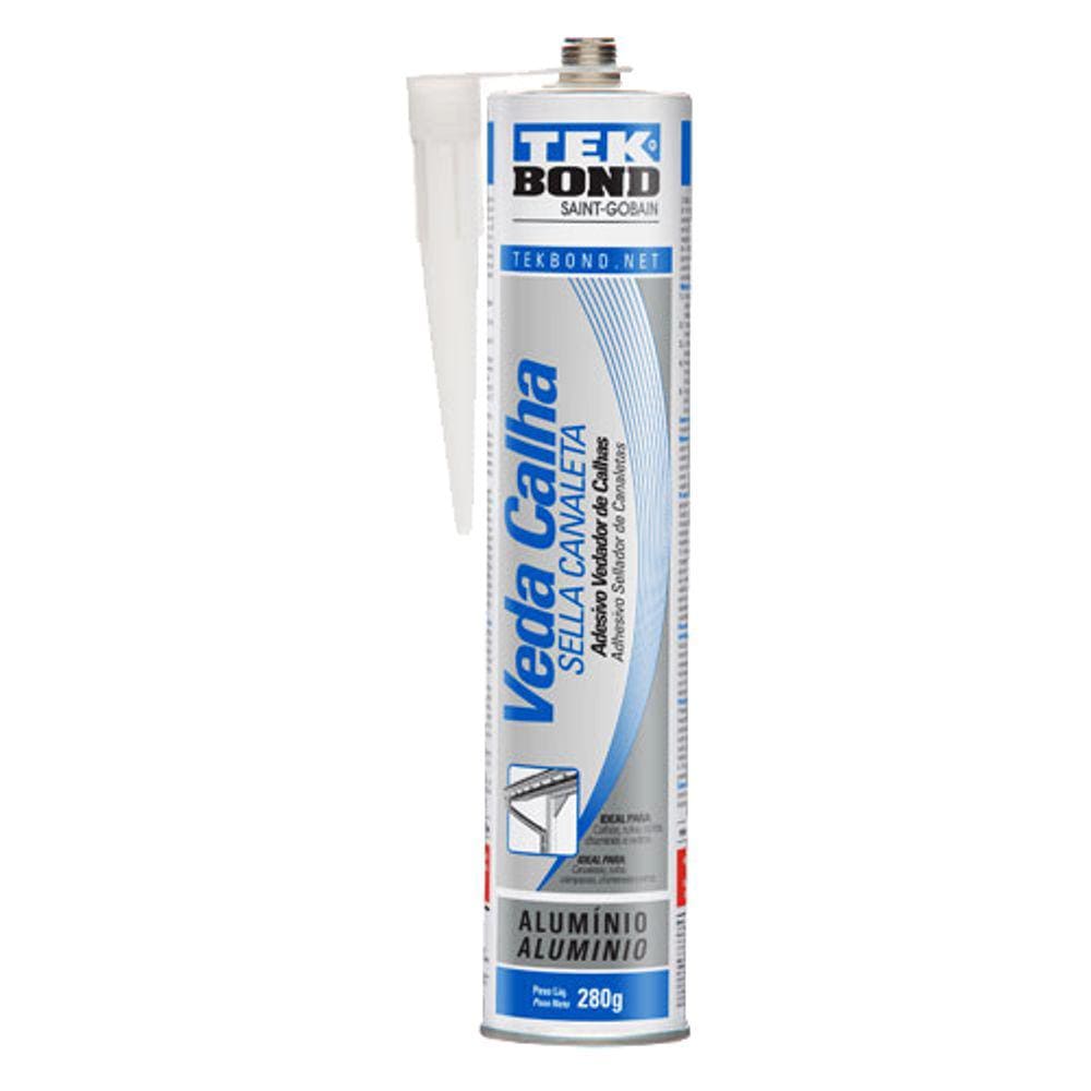 Cola Selante Silicone Veda calha alumínio 280g Tekbond