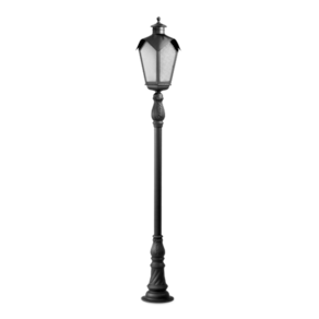 Poste Para Jardim Colonial Sinha Alumínio Preto 1.80m 15002