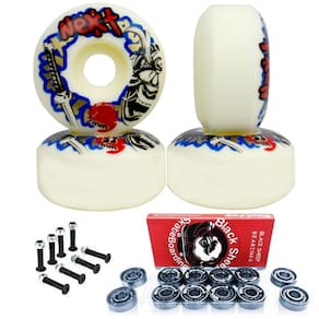 Roda Skate Moska Next + Rolamento Silver BS + Parafuso Base