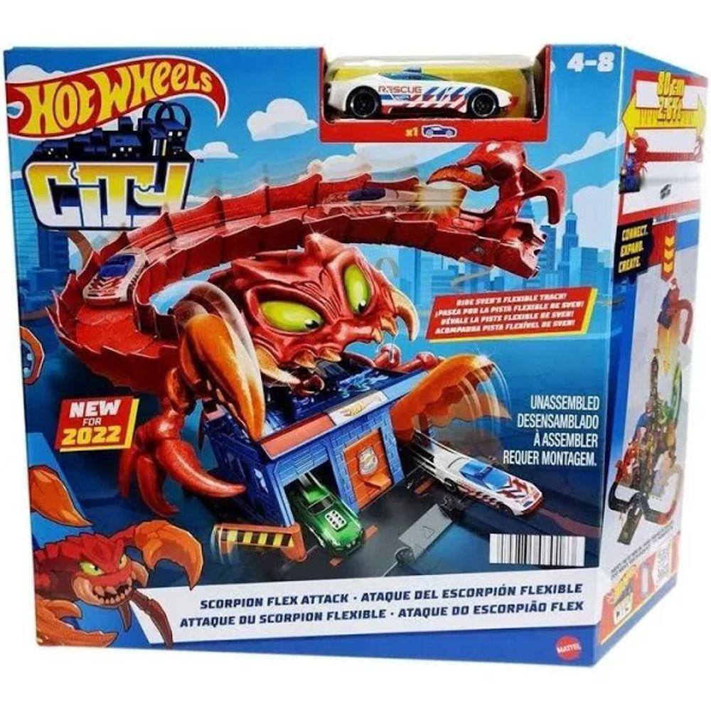 Pista De Percurso e Veículo - Hot Wheels - City Garagem Com