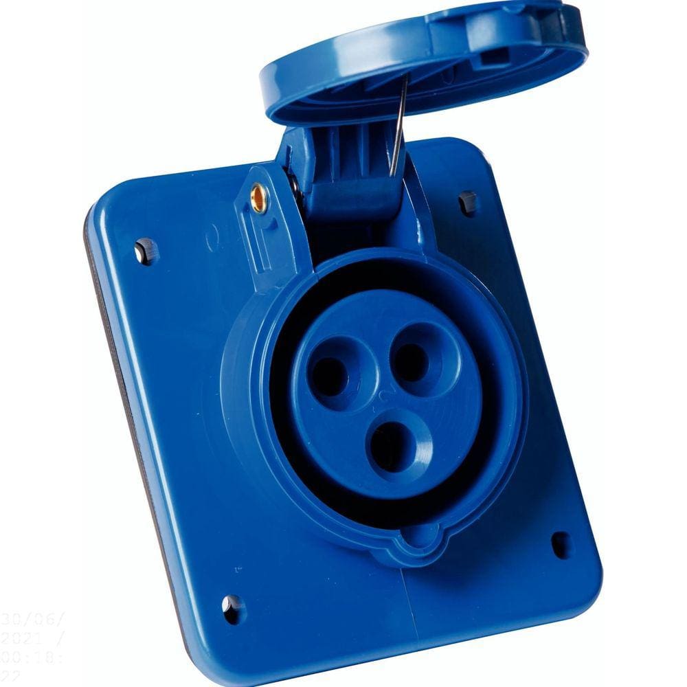 Tomada de Embutir Industrial 2P+T 16 A 220-250 Vca 6 H Tramontina Tramontina