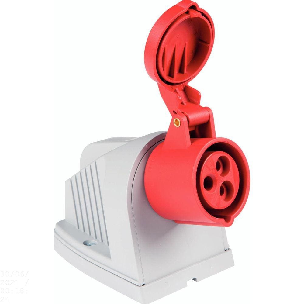 Tomada de Sobrepor Industrial 2P+T 16 A 380-415 Vca 9 H Tramontina Tramontina