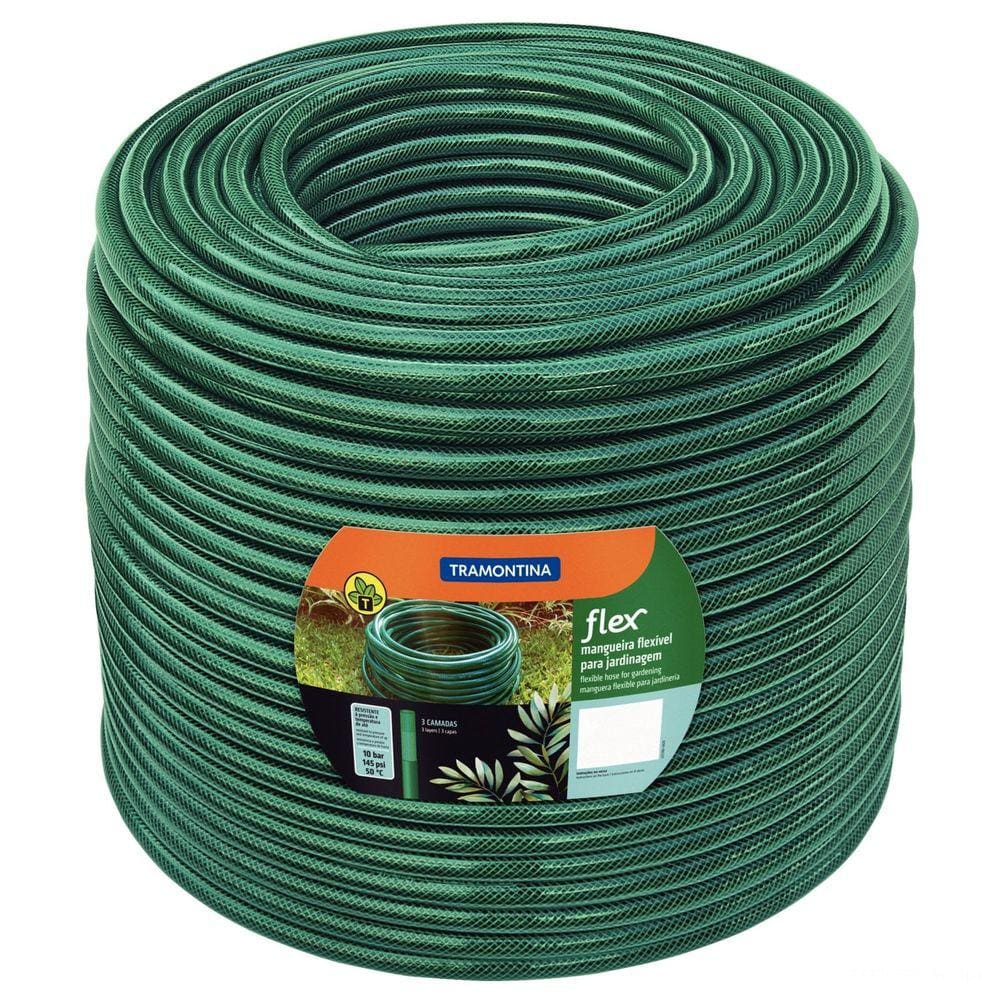 Mangueira Flex Tramontina Verde em PVC 3 Camadas 200 m Tramontina