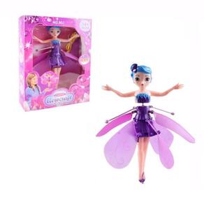 Boneca Princesa Aerocraft Fada Voadora Roxo 19Cm Sensor Nº6