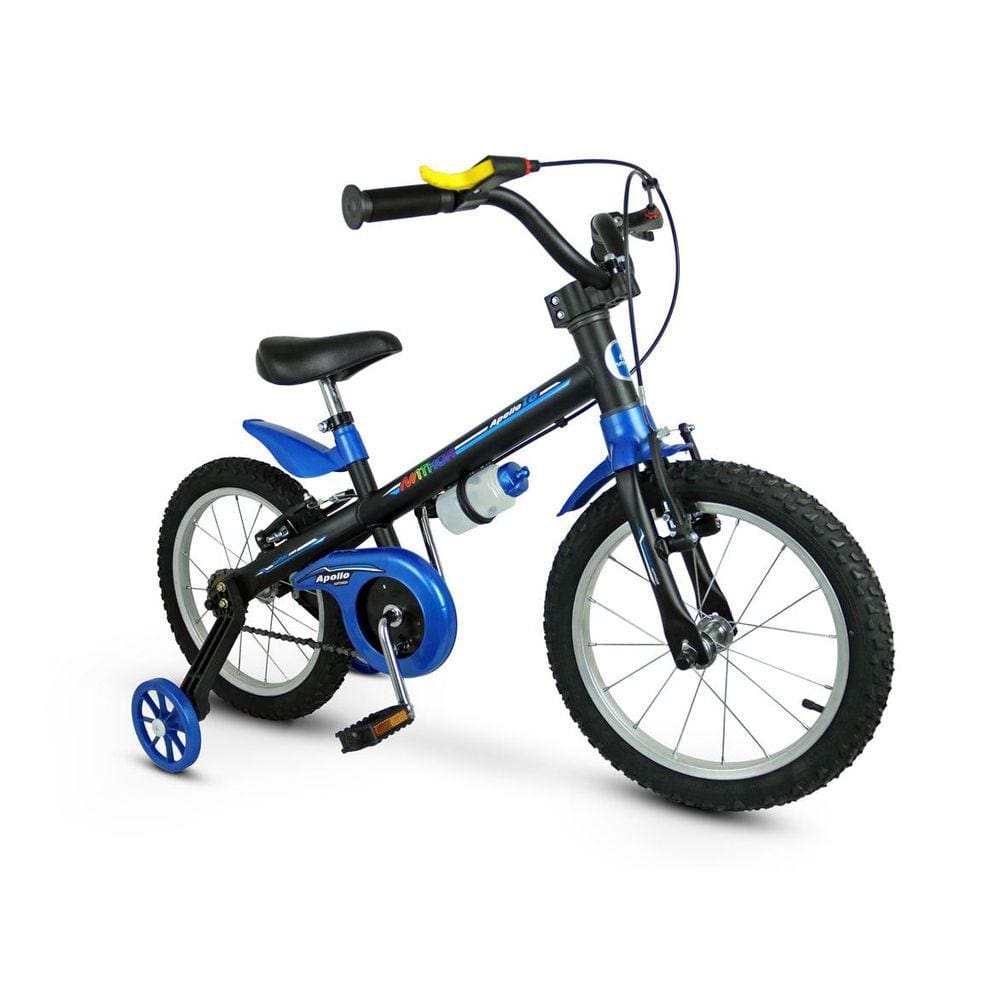 Bicicleta bicicletinha infantil menino aro 16 apollo preto azul nathor ...