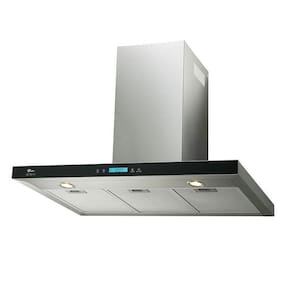 Coifa De Parede Fischer Infinity 90Cm Vidro Preto 127V