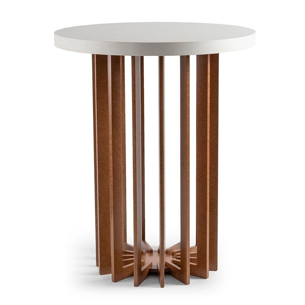 Mesa De Canto Ravena 50Cm X 60Cm De Altura - Branco