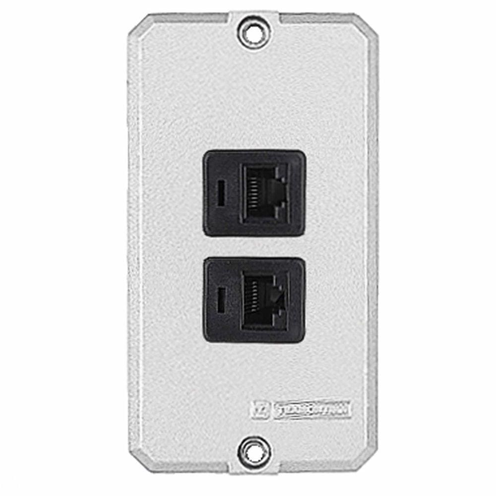 Tampa para condulete 1/2" e 3/4" com 2 tomada RJ45 [cat.5E] Tramontina