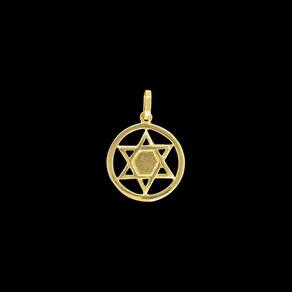 PINGENTE ESTRELA DE DAVI – 2,5cm - BANHADO A OURO 18K