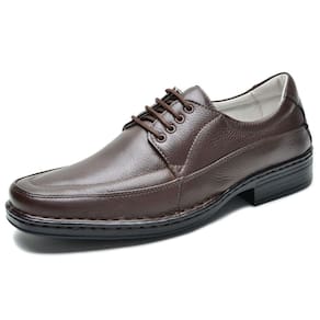 Sapato Social Casual Masculino Couro Palmilha Gel Macia
