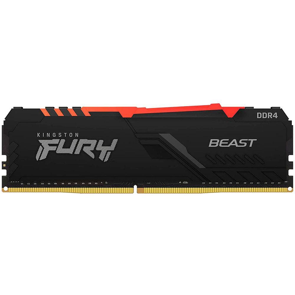 Memória Gamer Kingston Fury Beast, 8GB, DDR4, 3600MHz, CL17, RGB - KF436C17BBA/8