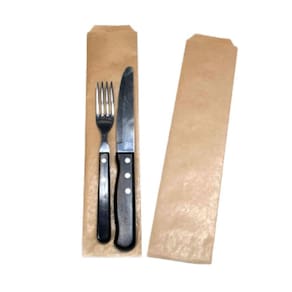 Saco De Papel Kraft 07/25Cm Para Talheres Pacote Com 2.000