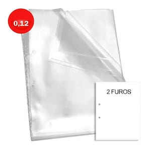 Envelope Plástico Acp A4 2 Furos 0,12Mm 500 Unidades