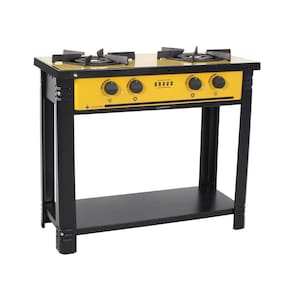 Fogão Industrial Esmaltado Baixa Pressão Gás Bravo 2 bocas BR2B AM - Venâncio Amarelo