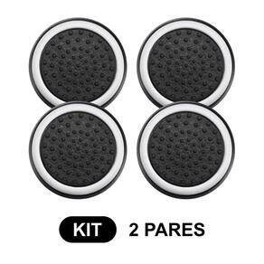2 Pares de Grips p/ controle Anti Derrapante Silicone Botão Analógico do Joystick