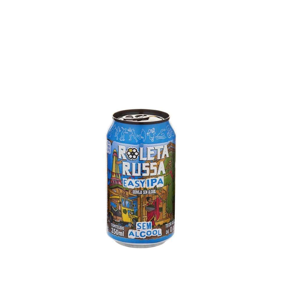 Cerveja Artesanal Roleta Russa Easy IPA Lata S/ Gluten e S/ Álcool 350ml